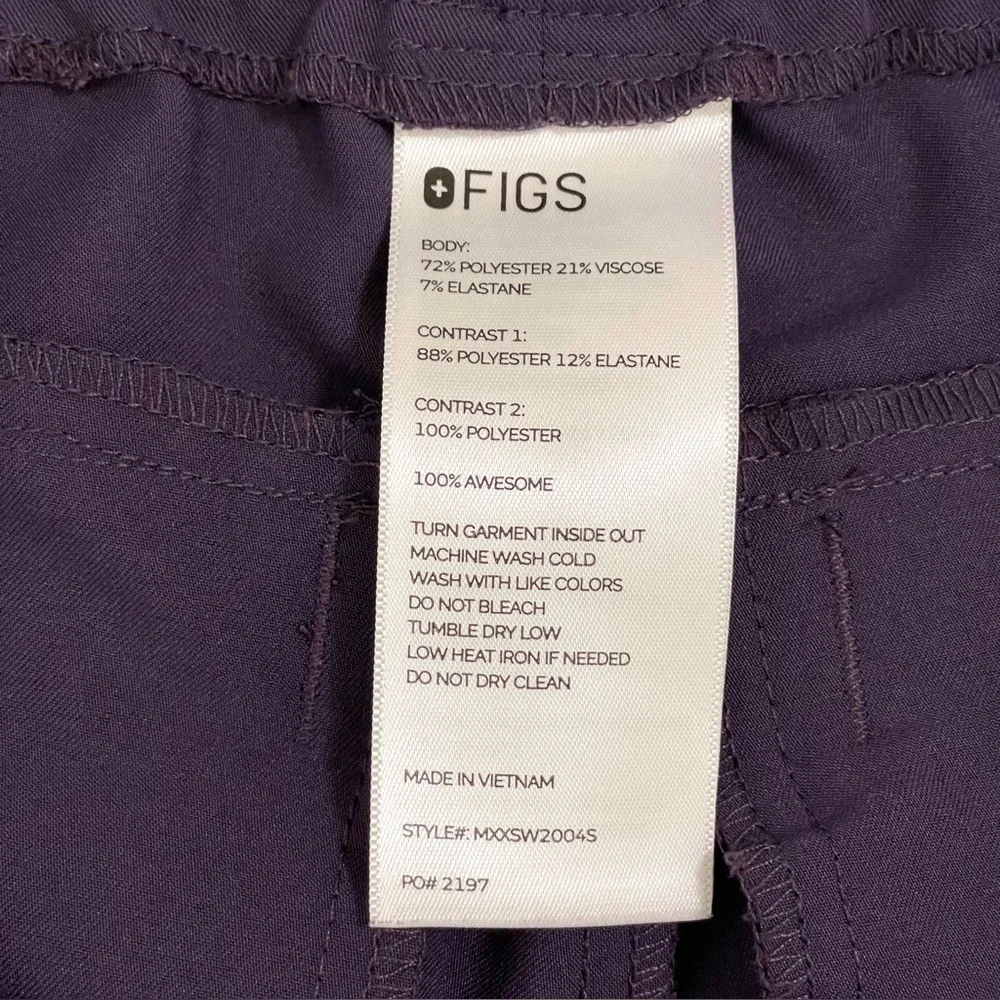 Figs Tansen Jogger Scrub Pants Limited Edition Purple Shadow Small Short
